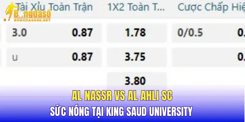 Al Nassr vs Al Ahli SC sức nóng tại King Saud University 